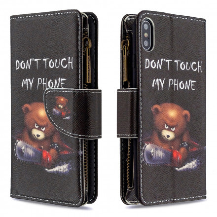 Housse iPhone XS Max Poche Zippée Ours Housse iPhone XS Max Poche Zippée Ours