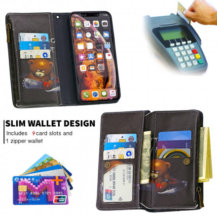 Housse iPhone XS Max Poche Zippée Ours Housse iPhone XS Max Poche Zippée Ours