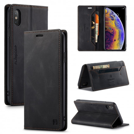 Flip Cover iPhone XS Max Effet Cuir Technologie RFID Flip Cover iPhone XS Max Effet Cuir Technologie RFID