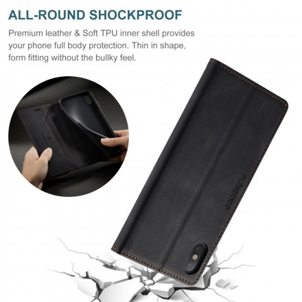Flip Cover iPhone XS Max Effet Cuir Technologie RFID Flip Cover iPhone XS Max Effet Cuir Technologie RFID