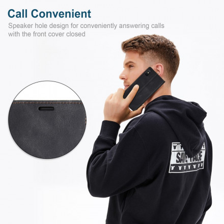 Flip Cover iPhone XS Max Effet Cuir Technologie RFID Flip Cover iPhone XS Max Effet Cuir Technologie RFID
