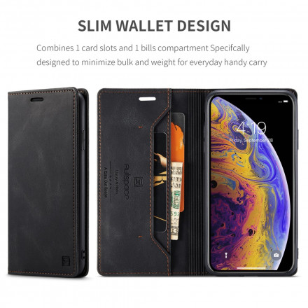 Flip Cover iPhone XS Max Effet Cuir Technologie RFID Flip Cover iPhone XS Max Effet Cuir Technologie RFID