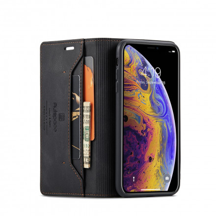 Flip Cover iPhone XS Max Effet Cuir Technologie RFID Flip Cover iPhone XS Max Effet Cuir Technologie RFID