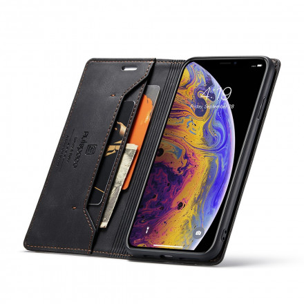 Flip Cover iPhone XS Max Effet Cuir Technologie RFID Flip Cover iPhone XS Max Effet Cuir Technologie RFID
