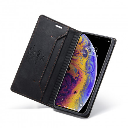 Flip Cover iPhone XS Max Effet Cuir Technologie RFID Flip Cover iPhone XS Max Effet Cuir Technologie RFID