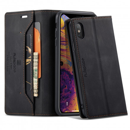 Flip Cover iPhone XS Max Effet Cuir Technologie RFID Flip Cover iPhone XS Max Effet Cuir Technologie RFID