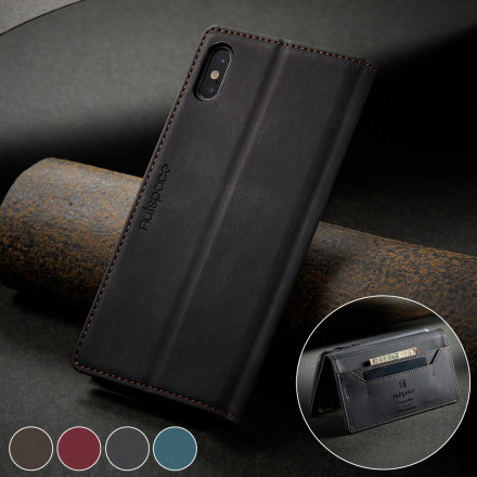 Flip Cover iPhone XS Max Effet Cuir Technologie RFID Flip Cover iPhone XS Max Effet Cuir Technologie RFID
