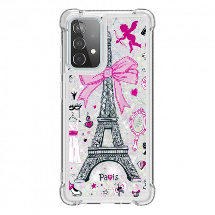 Coque Samsung Galaxy A52 4G / A52 5G La Tour Eiffel Paillettes Coque Samsung Galaxy A52 4G / A52 5G La Tour Eiffel Paillettes