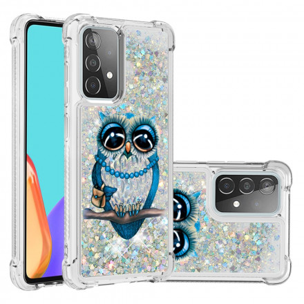 Coque Samsung Galaxy A52 4G / A52 5G Miss Hibou Paillettes Coque Samsung Galaxy A52 4G / A52 5G Miss Hibou Paillettes
