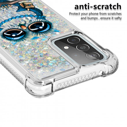 Coque Samsung Galaxy A52 4G / A52 5G Miss Hibou Paillettes Coque Samsung Galaxy A52 4G / A52 5G Miss Hibou Paillettes