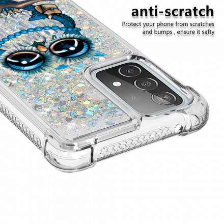 Coque Samsung Galaxy A52 4G / A52 5G Miss Hibou Paillettes