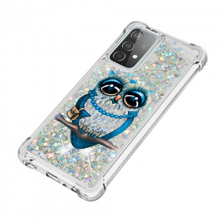 Coque Samsung Galaxy A52 4G / A52 5G Miss Hibou Paillettes Coque Samsung Galaxy A52 4G / A52 5G Miss Hibou Paillettes