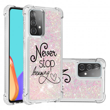 Coque Samsung Galaxy A52 4G / A52 5G Never Stop Dreaming Paillettes Coque Samsung Galaxy A52 4G / A52 5G Never Stop Dreaming Paillettes