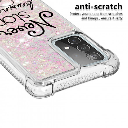 Coque Samsung Galaxy A52 4G / A52 5G Never Stop Dreaming Paillettes Coque Samsung Galaxy A52 4G / A52 5G Never Stop Dreaming Paillettes