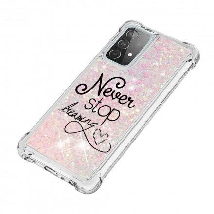 Coque Samsung Galaxy A52 4G / A52 5G Never Stop Dreaming Paillettes Coque Samsung Galaxy A52 4G / A52 5G Never Stop Dreaming Paillettes