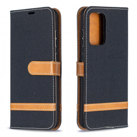 Housse Samsung Galaxy A52 4G / A52 5G Tissu et Effet Cuir à Lanière Housse Samsung Galaxy A52 4G / A52 5G Tissu et Effet Cuir à Lanière