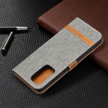 Housse Samsung Galaxy A52 4G / A52 5G Tissu et Effet Cuir à Lanière