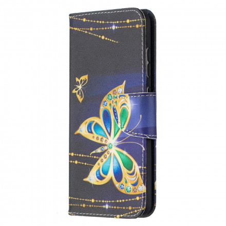 Housse Samsung Galaxy A52 4G / A52 5G Papillons Dorés Housse Samsung Galaxy A52 4G / A52 5G Papillons Dorés