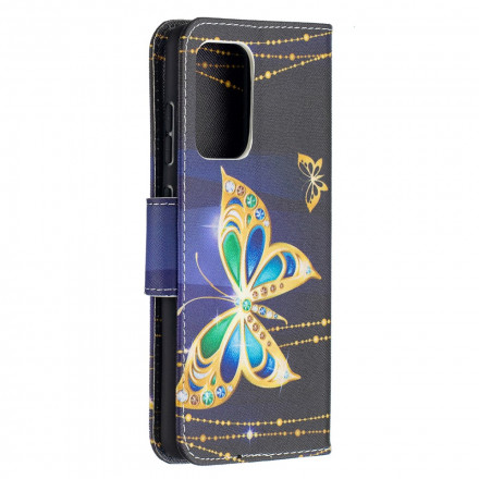 Housse Samsung Galaxy A52 4G / A52 5G Papillons Dorés Housse Samsung Galaxy A52 4G / A52 5G Papillons Dorés