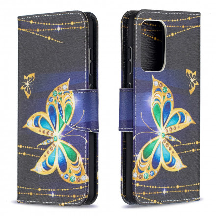 Housse Samsung Galaxy A52 4G / A52 5G Papillons Dorés