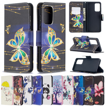 Housse Samsung Galaxy A52 4G / A52 5G Papillons Dorés Housse Samsung Galaxy A52 4G / A52 5G Papillons Dorés