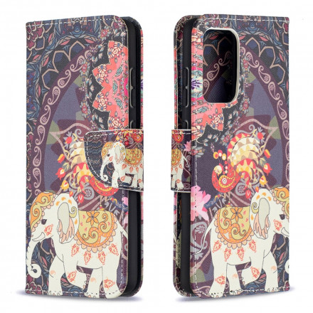 Housse Samsung Galaxy A52 4G / A52 5G Mandala Éléphants Ethniques