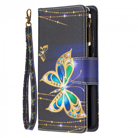 Housse Samsung Galaxy A52 4G / A52 5G Poche Zippée Papillons Housse Samsung Galaxy A52 4G / A52 5G Poche Zippée Papillons