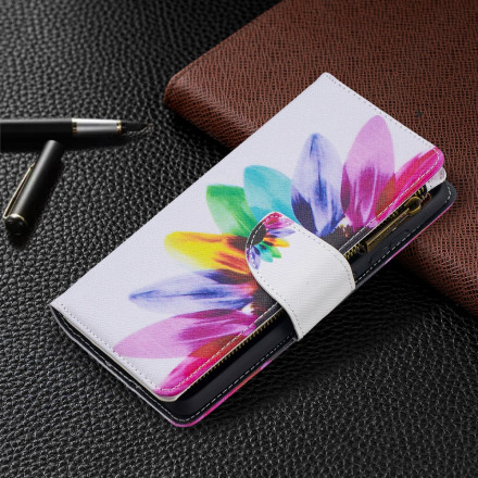 Housse Samsung Galaxy A52 4G / A52 5G Poche Zippée Fleur Housse Samsung Galaxy A52 4G / A52 5G Poche Zippée Fleur