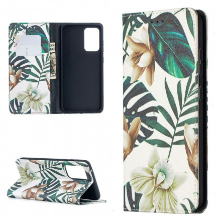 Flip Cover Samsung Galaxy A52 4G / A52 5G 5G Feuilles Flip Cover Samsung Galaxy A52 4G / A52 5G 5G Feuilles