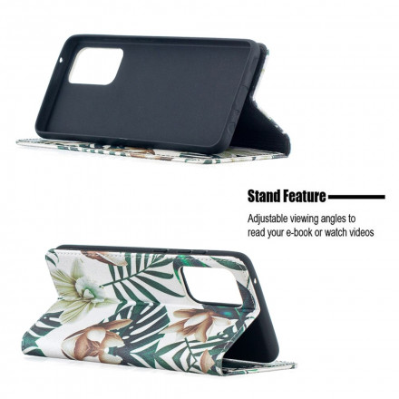 Flip Cover Samsung Galaxy A52 4G / A52 5G 5G Feuilles Flip Cover Samsung Galaxy A52 4G / A52 5G 5G Feuilles