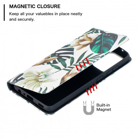 Flip Cover Samsung Galaxy A52 4G / A52 5G 5G Feuilles Flip Cover Samsung Galaxy A52 4G / A52 5G 5G Feuilles