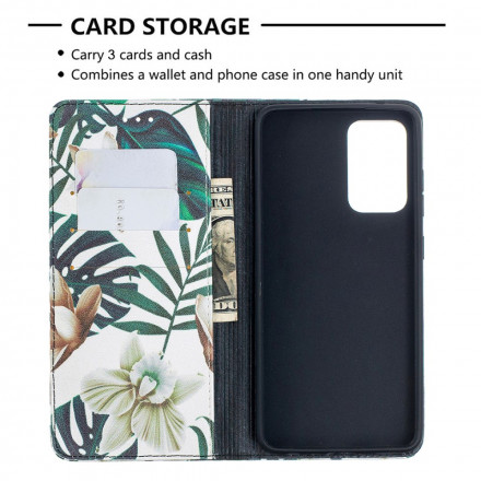 Flip Cover Samsung Galaxy A52 4G / A52 5G 5G Feuilles Flip Cover Samsung Galaxy A52 4G / A52 5G 5G Feuilles