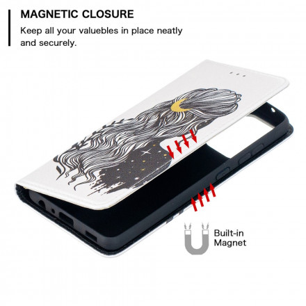 Flip Cover Samsung Galaxy A52 4G / A52 5G Jolie Chevelure Flip Cover Samsung Galaxy A52 4G / A52 5G Jolie Chevelure