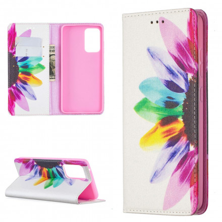 Flip Cover Samsung Galaxy 52 4G / A52 5G Fleur Aquarelle Flip Cover Samsung Galaxy 52 4G / A52 5G Fleur Aquarelle