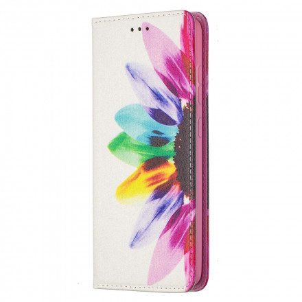 Flip Cover Samsung Galaxy 52 4G / A52 5G Fleur Aquarelle Flip Cover Samsung Galaxy 52 4G / A52 5G Fleur Aquarelle