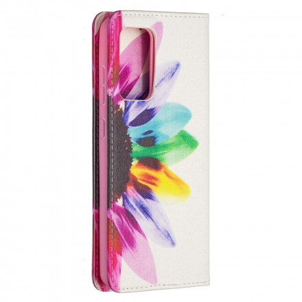 Flip Cover Samsung Galaxy 52 4G / A52 5G Fleur Aquarelle Flip Cover Samsung Galaxy 52 4G / A52 5G Fleur Aquarelle