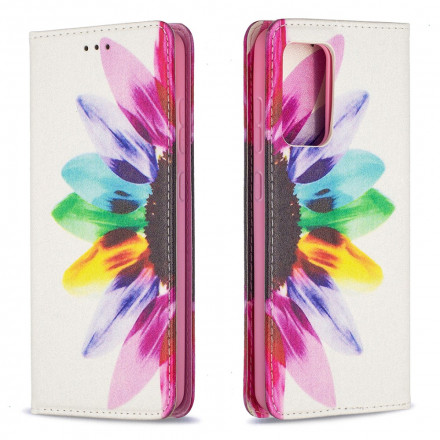 Flip Cover Samsung Galaxy 52 4G / A52 5G Fleur Aquarelle Flip Cover Samsung Galaxy 52 4G / A52 5G Fleur Aquarelle