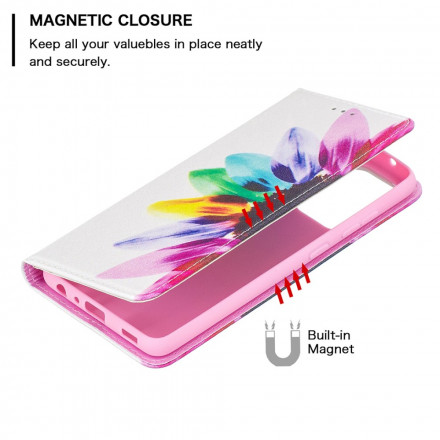 Flip Cover Samsung Galaxy 52 4G / A52 5G Fleur Aquarelle Flip Cover Samsung Galaxy 52 4G / A52 5G Fleur Aquarelle