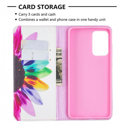 Flip Cover Samsung Galaxy 52 4G / A52 5G Fleur Aquarelle Flip Cover Samsung Galaxy 52 4G / A52 5G Fleur Aquarelle