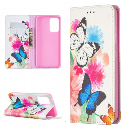 Flip Cover Samsung Galaxy A52 4G / A52 5G Papillons Colorés Flip Cover Samsung Galaxy A52 4G / A52 5G Papillons Colorés