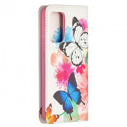 Flip Cover Samsung Galaxy A52 4G / A52 5G Papillons Colorés Flip Cover Samsung Galaxy A52 4G / A52 5G Papillons Colorés