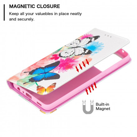 Flip Cover Samsung Galaxy A52 4G / A52 5G Papillons Colorés Flip Cover Samsung Galaxy A52 4G / A52 5G Papillons Colorés