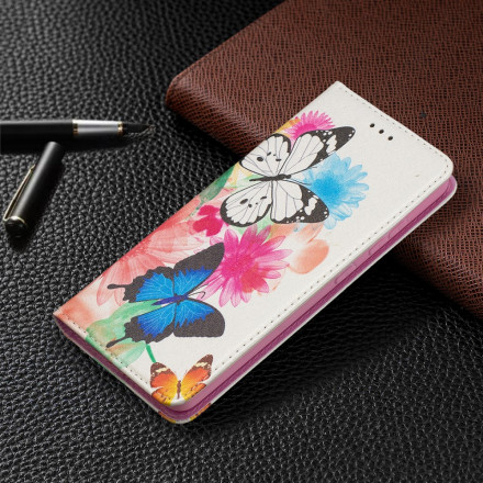 Flip Cover Samsung Galaxy A52 4G / A52 5G Papillons Colorés Flip Cover Samsung Galaxy A52 4G / A52 5G Papillons Colorés