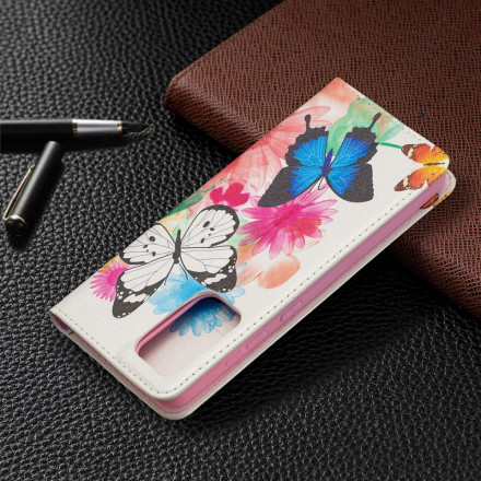 Flip Cover Samsung Galaxy A52 4G / A52 5G Papillons Colorés
