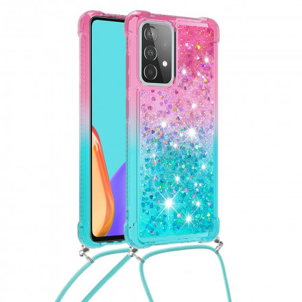 Coque Samsung Galaxy A52 4G / A52 5G Silicone Paillettes et Cordon