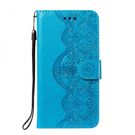 Housse Samsung Galaxy A52 4G / A52 5G Impression Broderie Fleurs Housse Samsung Galaxy A52 4G / A52 5G Impression Broderie Fleurs