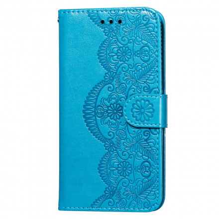 Housse Samsung Galaxy A52 4G / A52 5G Impression Broderie Fleurs Housse Samsung Galaxy A52 4G / A52 5G Impression Broderie Fleurs