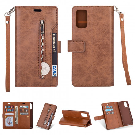 Housse Samsung Galaxy A52 4G / A52 5G Porte-Monnaie avec Lanière Housse Samsung Galaxy A52 4G / A52 5G Porte-Monnaie avec Lanière