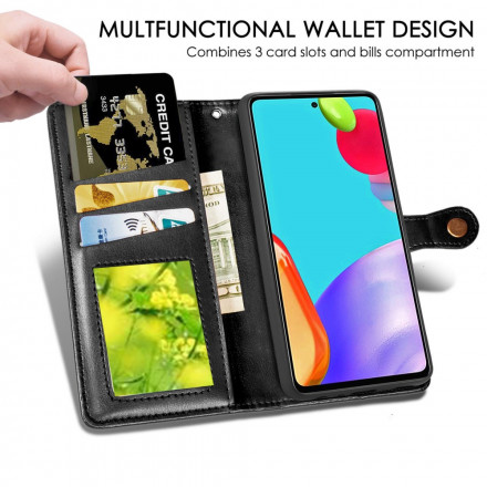 Housse Samsung Galaxy A52 4G / A52 5G Simili Cuir et Fermoir Vintage Housse Samsung Galaxy A52 4G / A52 5G Simili Cuir et Fermoir Vintage