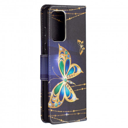 Housse Samsung Galaxy A72 4G / A72 5G Papillons Dorés Housse Samsung Galaxy A72 4G / A72 5G Papillons Dorés